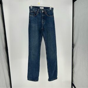Zara straight leg blue jeans size 2 button fly
